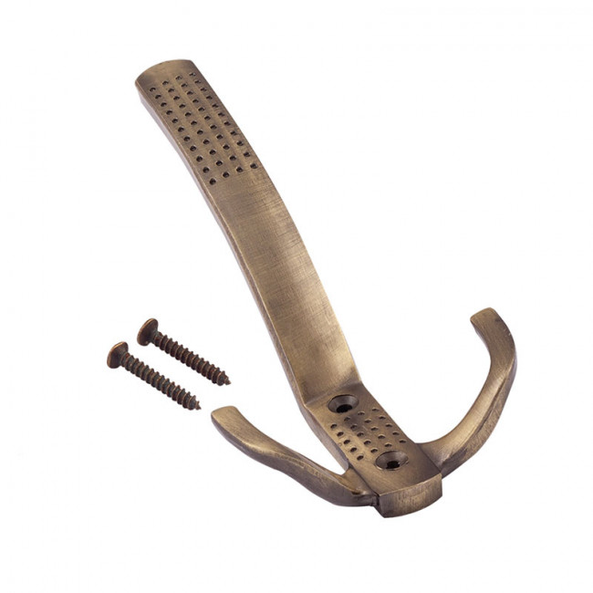 Крючок-вешалка №11(3х рожковый) старая бронза