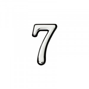 Цифра на дверь 55 мм хром 7