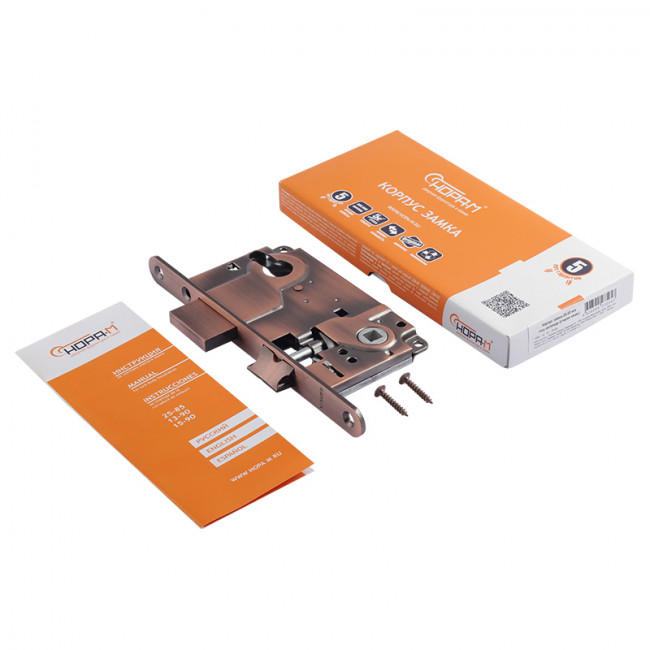 Корпус замка под цилиндр 25-85 мм старая медь Корпус замка под цилиндр 25-85 мм старая медь