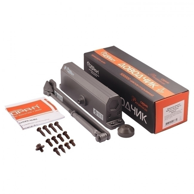 Доводчик дверной 5S графит 120-160кг Доводчик дверной 5S графит 120-160кг