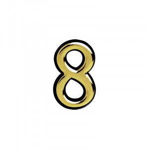 Цифра на дверь 55 мм золото 8