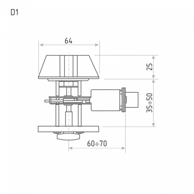 Замок врезной D1 хром Замок врезной D1 хром