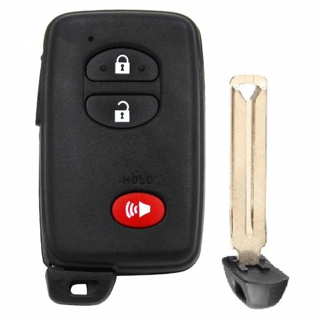 Корпус смарт ключа TOYOTA 2+1 кнопки + вставка TOY48