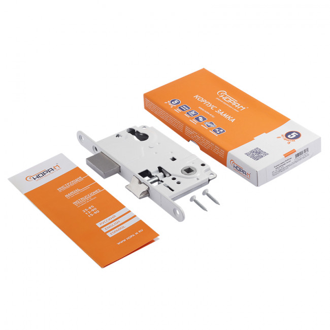 Корпус замка под цилиндр 25-85 мм белый Корпус замка под цилиндр 25-85 мм белый