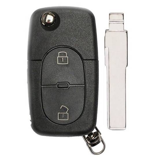 Корпус выкидного ключа VOLKSWAGEN 2 кнопки HU-HAA HU66, с лого