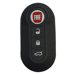 Чехол силиконовый выкидного ключа FIAT 3 кнопки (с лого)