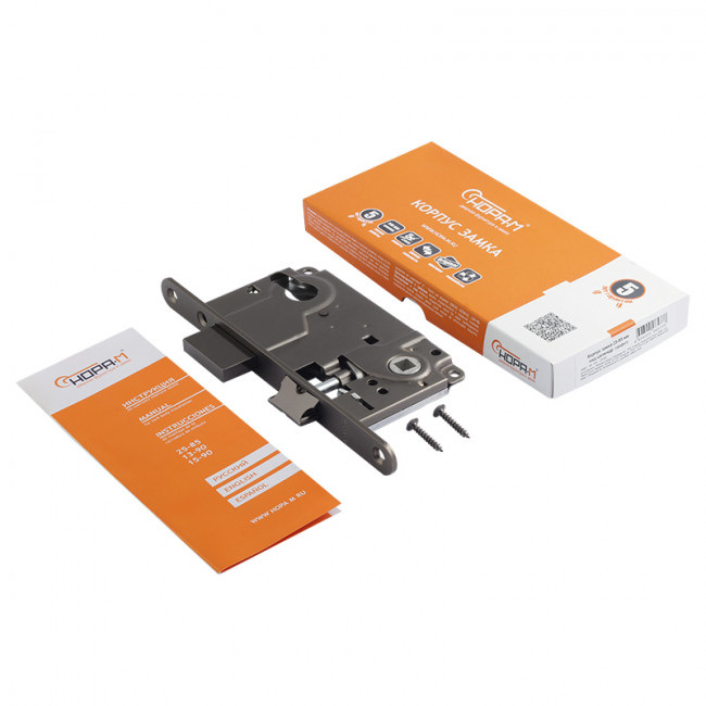 Корпус замка под цилиндр 25-85 мм графит Корпус замка под цилиндр 25-85 мм графит