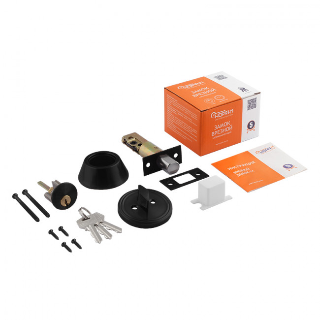 Замок врезной D1 черный Замок врезной D1 черный