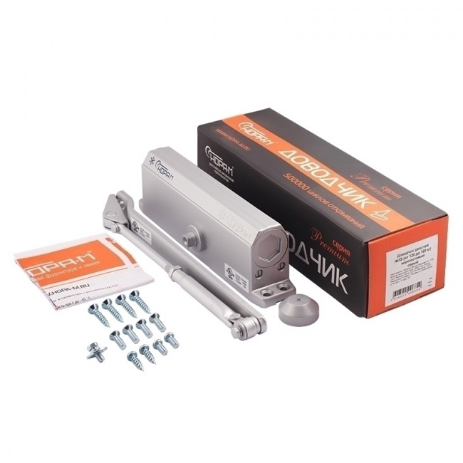 Доводчик дверной 5S серый 120-180кг Доводчик дверной 5S серый 120-180кг