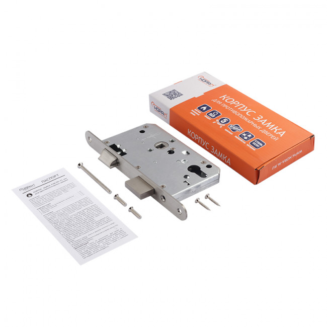 Корпус замка противопожарный КЗВ5-ПП-72 мм нержавеющая сталь Корпус замка противопожарный КЗВ5-ПП-72 мм нержавеющая сталь