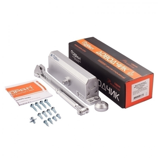 Доводчик дверной 5S серебро 120-180кг Доводчик дверной 5S серебро 120-180кг