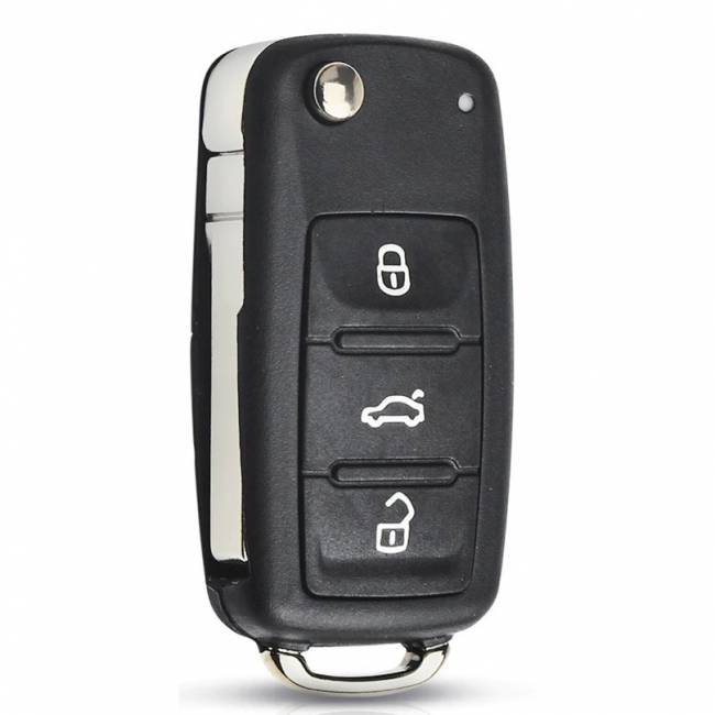 Корпус выкидного ключа VOLKSWAGEN 3 кнопки HU-HAA HU66 с лого