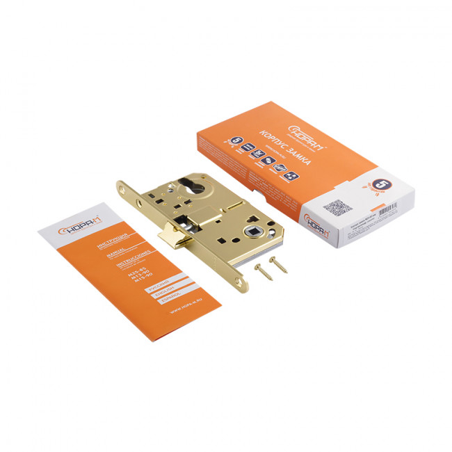 Корпус замка под цилиндр M25-85 мм золото Корпус замка под цилиндр M25-85 мм золото