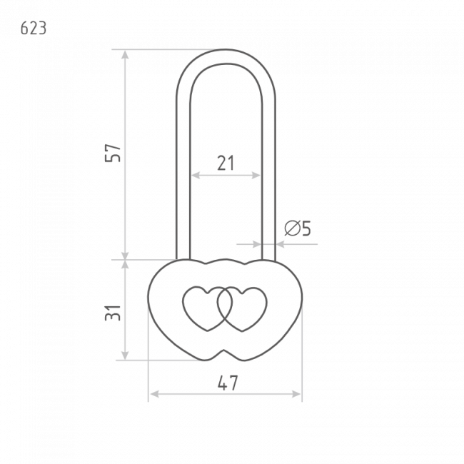 Замок навесной 623 золото Замок навесной 623 золото
