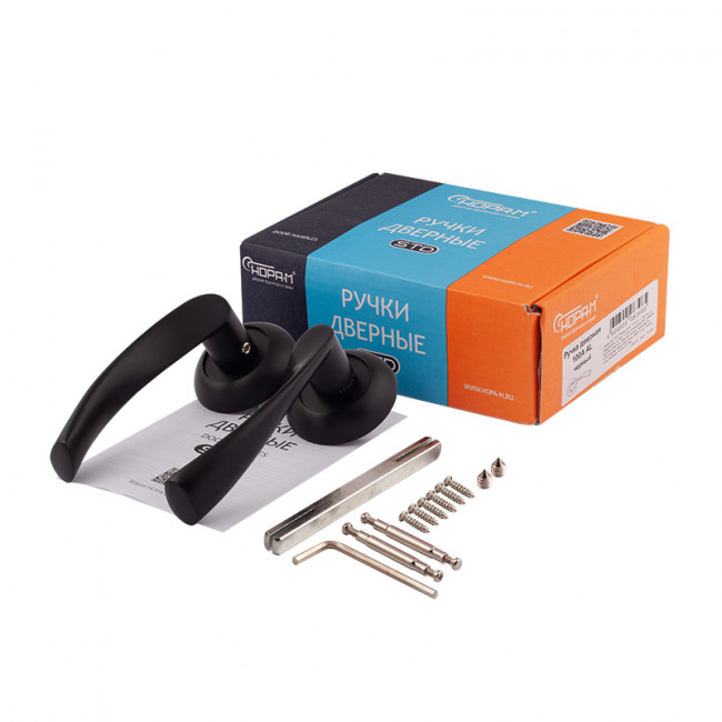 Ручка дверная 100 А Al черный Ручка дверная 100 А Al черный