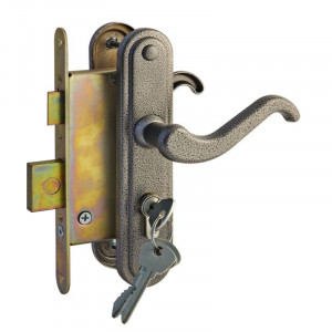 Замок врезной ЗВ4-3.02 серебро