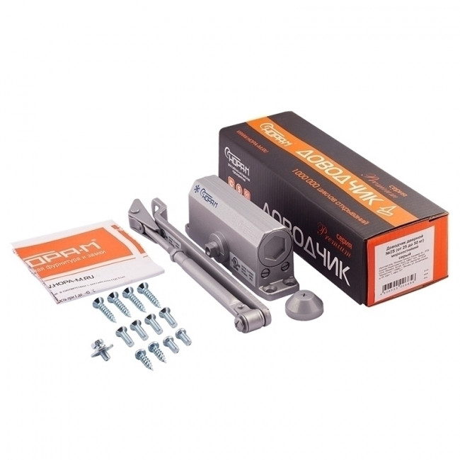 Доводчик дверной 2S от 25 до 50 кг серый Доводчик дверной 2S от 25 до 50 кг серый