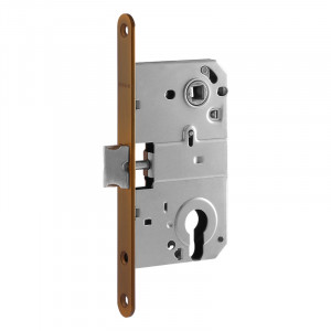 Корпус замка под цилиндр M25-85 мм матовый кофе