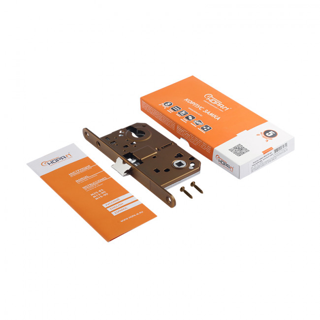 Корпус замка под цилиндр M25-85 мм матовый кофе Корпус замка под цилиндр M25-85 мм матовый кофе