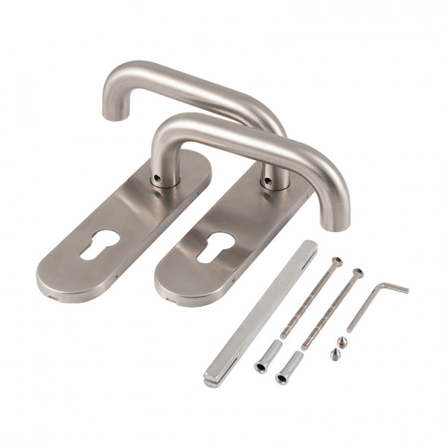 Ручка на планке для противопожарных дверей ПП-02-72 мм нержавеющая сталь Ручка на планке для противопожарных дверей ПП-02-72 мм нержавеющая сталь