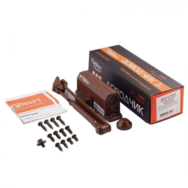 Доводчик дверной 2S от 25 до 50 кг коричневый Доводчик дверной 2S от 25 до 50 кг коричневый