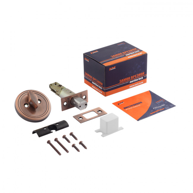 Замок врезной D5 старая медь