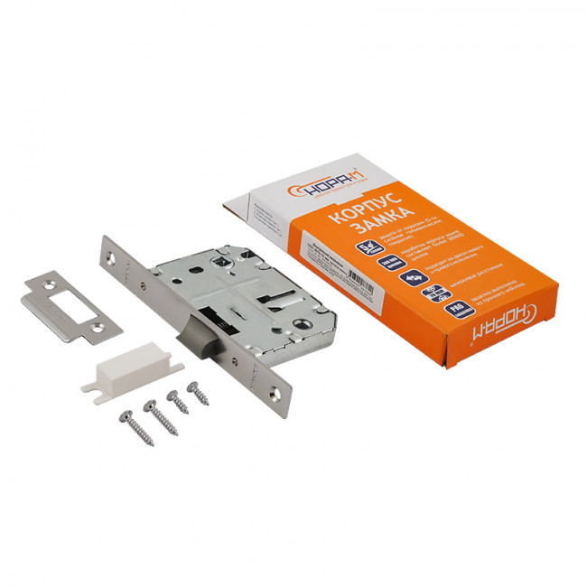 Внутренний механизм с пластиковым ригелем 2070-70 ППП матовый никель Внутренний механизм с пластиковым ригелем 2070-70 ППП матовый никель