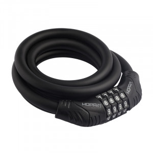 Велосипедный замок №21 черный 10x1200 мм
