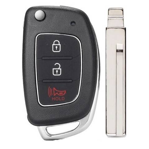 Корпус выкидного ключа HYUNDAI 2+1 кнопки HY-19 HYN17R, с лого