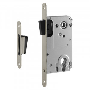 Корпус замка под цилиндр магнитный 25М-85 мм матовый никель