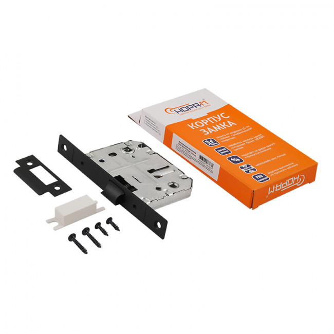 Внутренний механизм с пластиковым ригелем 2070-70 ППП черный Внутренний механизм с пластиковым ригелем 2070-70 ППП черный