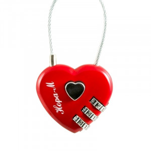 Навесной кодовый замок 614 красный 40 мм