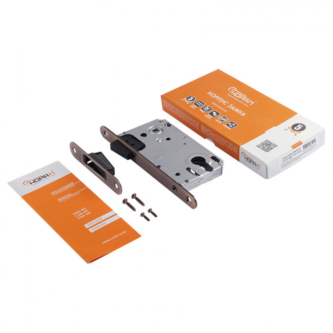 Корпус замка под цилиндр магнитный 25М-85 мм старая медь Корпус замка под цилиндр магнитный 25М-85 мм старая медь