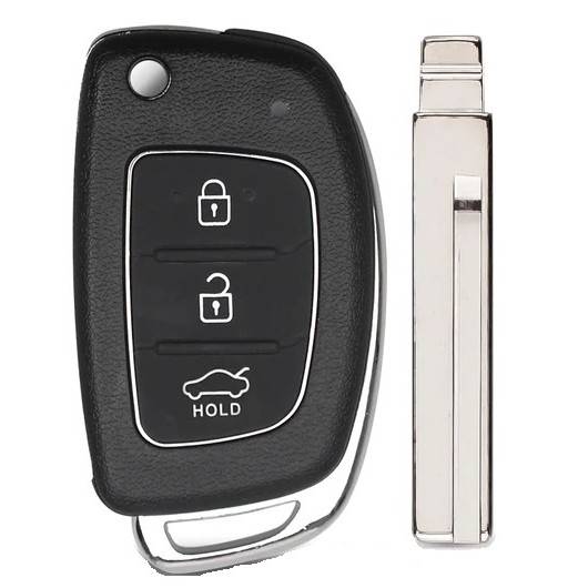 Корпус выкидного ключа HYUNDAI 3 кнопки HY-19 HYN17R, с лого