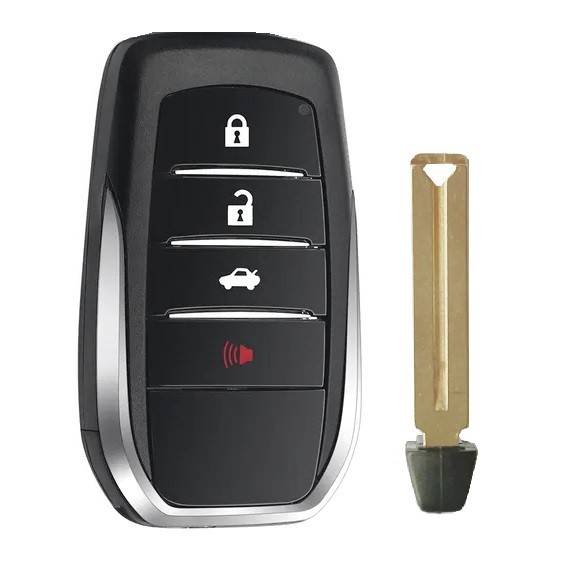 Корпус смарт ключа TOYOTA 3+1 кнопки + вставка TOY48