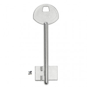 Заготовка дверного ключа Гардиан-1 GRD1D 82*22,4*14,4 мм