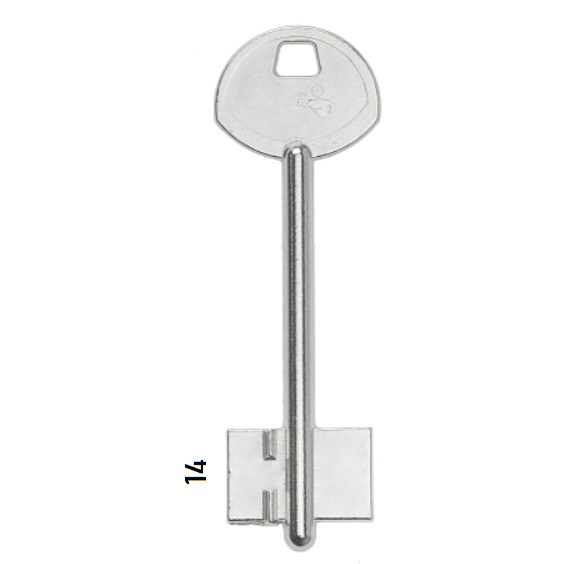 Заготовка дверного ключа Гардиан-1 GRD1D 82*22,4*14,4 мм