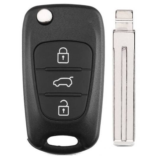 Корпус выкидного ключа HYUNDAI 3 кнопки KIA7 TOY48, с лого