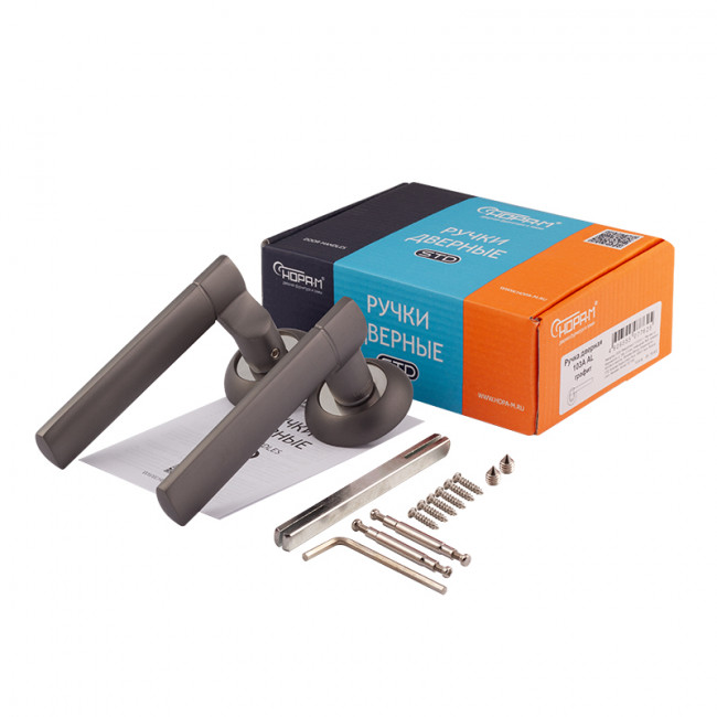 Ручка дверная 103 А Al графит Ручка дверная 103 А Al графит