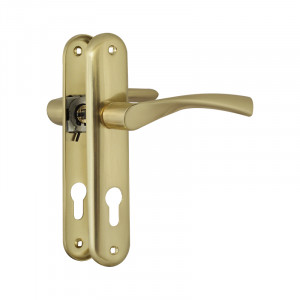 Ручка на планке 100-70 мм матовое золото