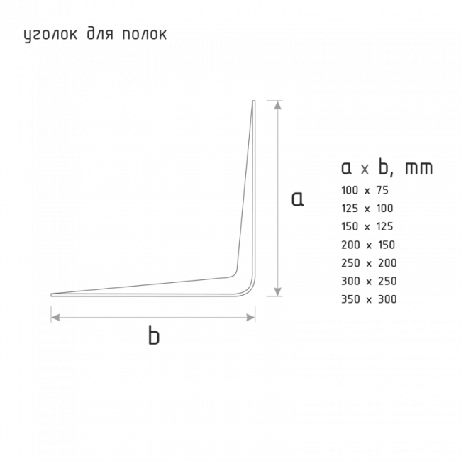 Уголок для полок 250*200 мм коричневый 250х200 мм