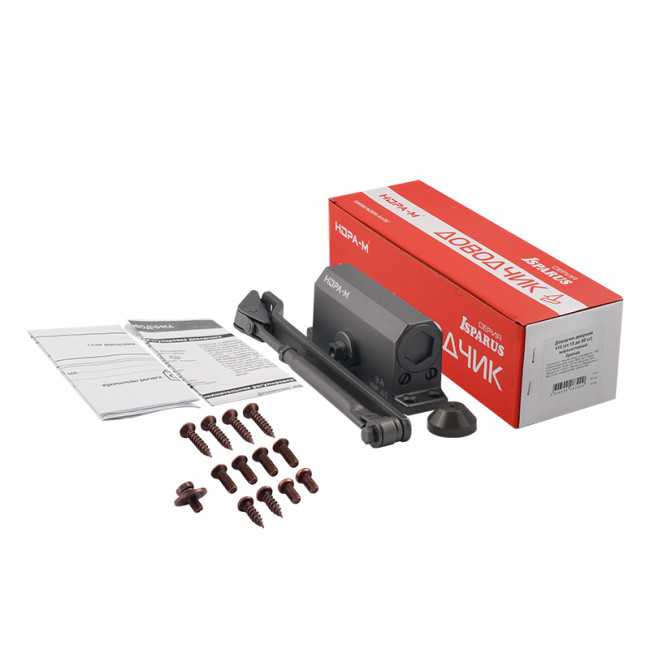 Доводчик дверной 410 ISPARUS от 15 до 60 кг графит Доводчик дверной 410 ISPARUS от 15 до 60 кг графит