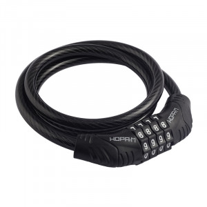 Велосипедный замок №21 черный 8х800 мм