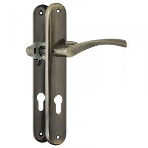 Ручка на планке 100-85 мм старая бронза