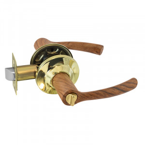 Защелка межкомнатная ТТ1 темное дерево/золото 03 - фиксатор