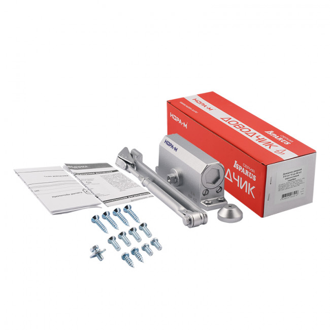 Доводчик дверной 410 ISPARUS от 15 до 60 кг серебро Доводчик дверной 410 ISPARUS от 15 до 60 кг серебро