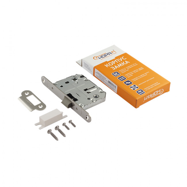 Внутренний механизм с овальной планкой и пластиковым ригелем 2070-70 ОПП матовый никель Внутренний механизм с овальной планкой и пластиковым ригелем 2070-70 ОПП матовый никель