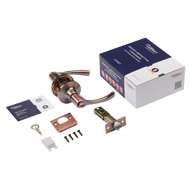 Защелка межкомнатная ТТ1 старая медь 03 - фиксатор