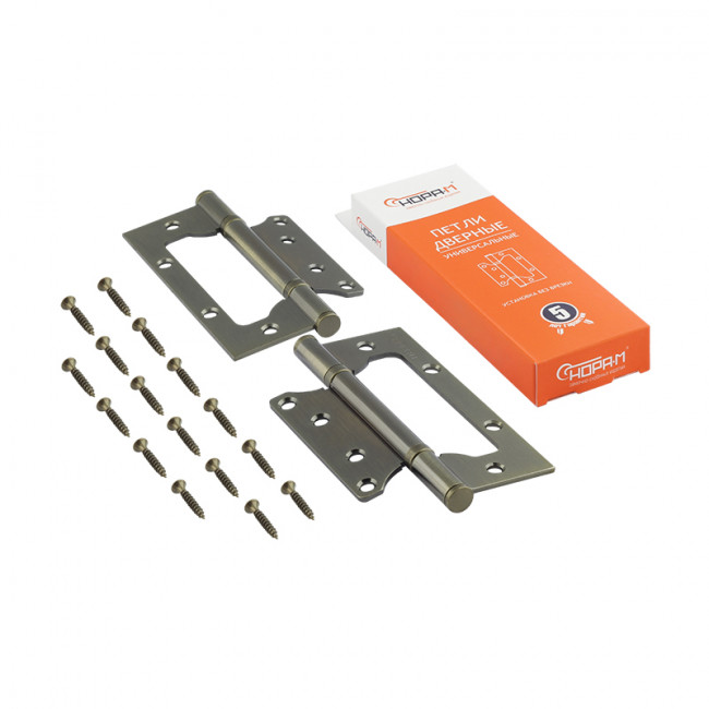 Петля без врезки 800-5' (125*75*2,5) без колп. старая бронза Петля без врезки 800-5' (125*75*2,5) без колп. старая бронза