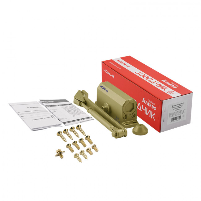Доводчик дверной 410 ISPARUS от 15 до 60 кг золото Доводчик дверной 410 ISPARUS от 15 до 60 кг золото